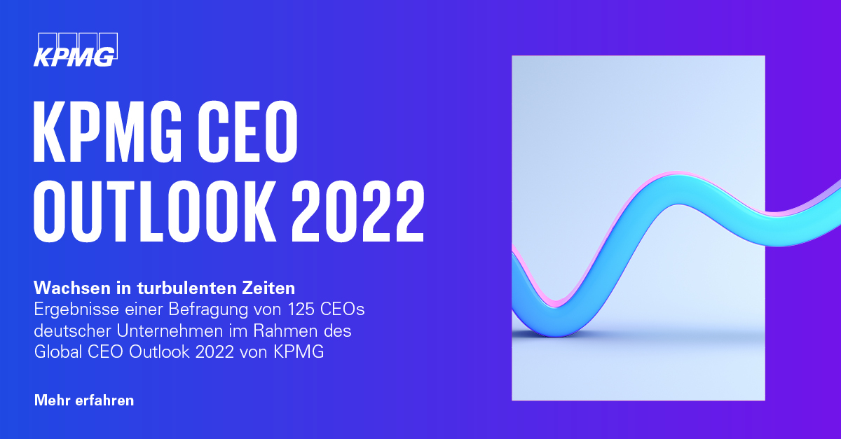 KPMG CEO Outlook 2022 Wachsen in turbulenten Zeiten