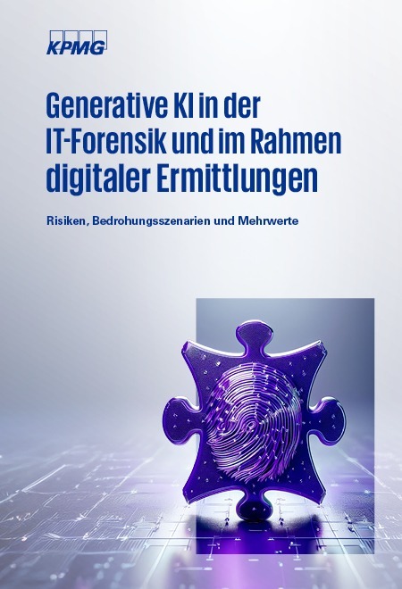Cover des KPMG Whitepapers: Generative KI in der IT-Forensik