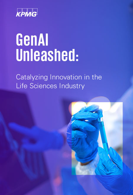 Cover of the whitepaper "Generative AI in the life sciences industry"