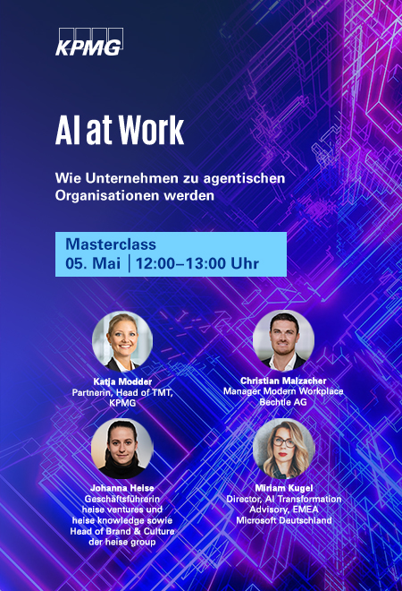 OMR Masterclass von KPMG "Livestream zur OMR 2026 Masterclass: AI at Work" OMR Masterclass von KPMG "Livestream zur OMR 2026 Masterclass: AI at Work"
