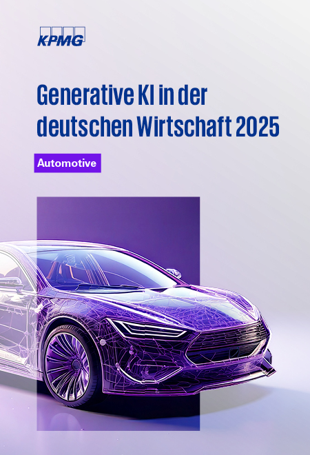 Cover der Studie "Generative KI in der deutschen Wirtschaft 2025: Automotive"