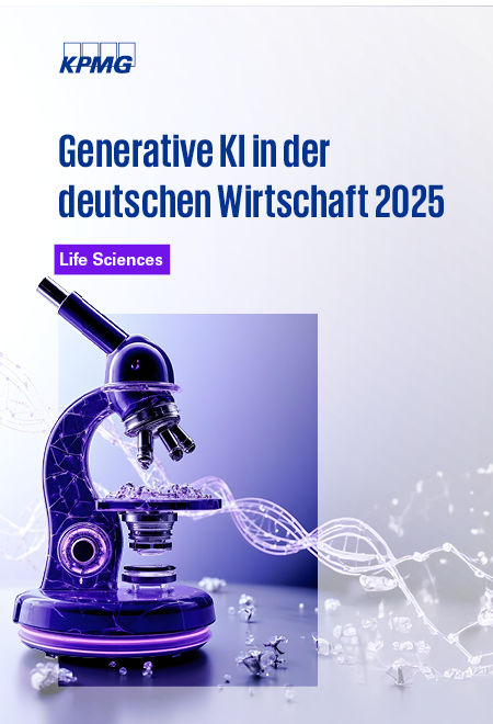 Cover der Studie "Generative KI in der deutschen Wirtschaft 2025: Life Sciences"