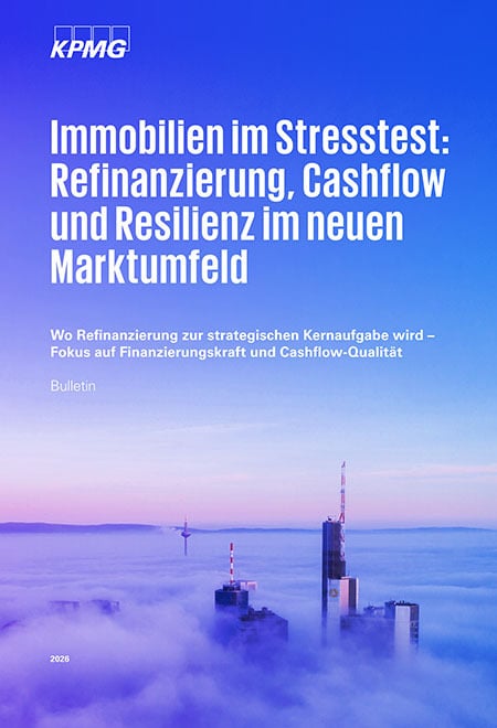 Real Estate Bulletin 1-2026 - Immobilien im Stresstest - Cover Real Estate Bulletin 1-2026 - Immobilien im Stresstest - Cover