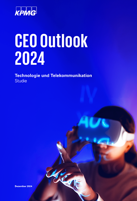 Cover der Studie "KPMG CEO Outlook 2024 - Technologie und Telekommunikation"